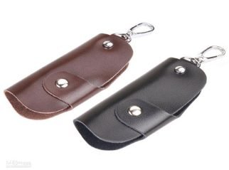 Leather Key Case with Clip