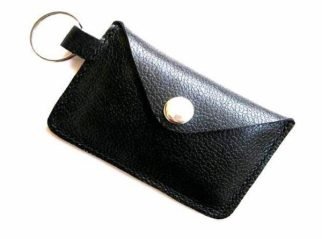 Black Snap-Closure Key Pouch