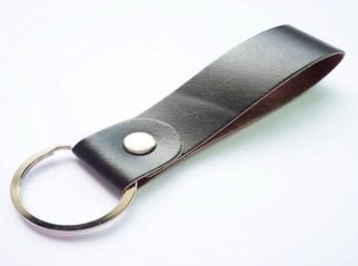 Black Snap-Button Key Fob